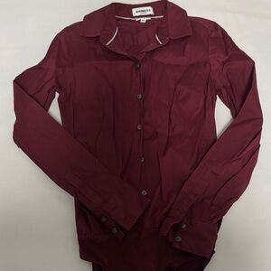 Express Burgundy Button Down Shirt